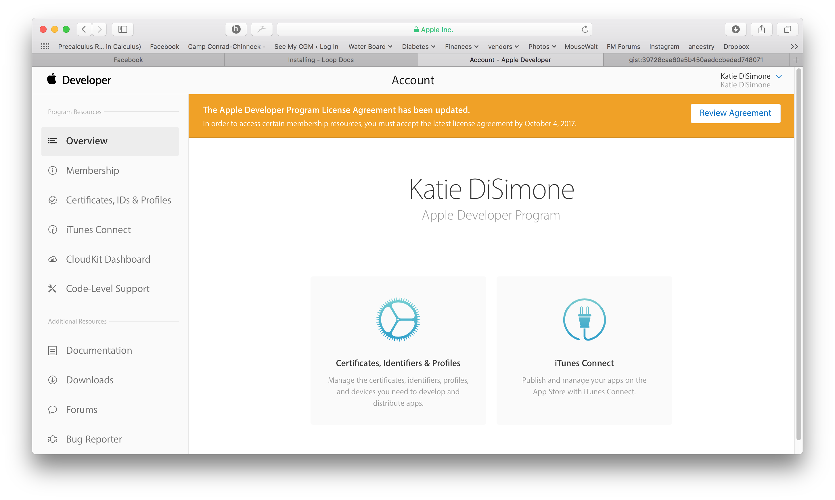 Screenshot: Apple Developer