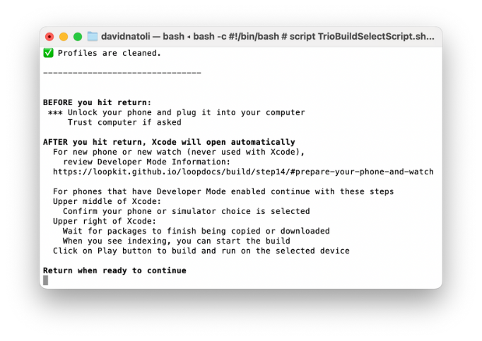Screenshot: Build Select Script 10